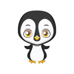 Cute stylized cartoon penguin illustration ( for fun educational purposes, illustrations etc. )