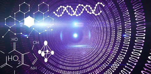 Composite image of illustration of chemical structure