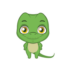 Cute stylized cartoon lizard illustration ( for fun educational purposes, illustrations etc. )