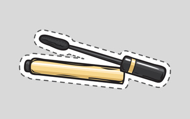 Black Mascara. Scrub and phial. Cut it out. Patch.