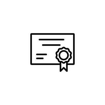 Certification Diploma Simple Black Icon