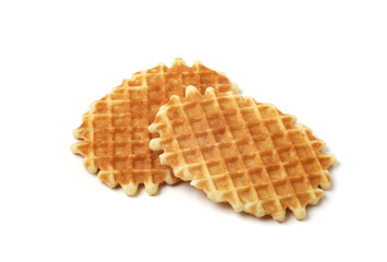 Viennese waffles on a white background