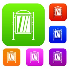 Advertising sign set collection