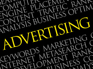 Obraz premium ADVERTISING word cloud collage, business concept background