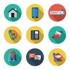 flat set on white background