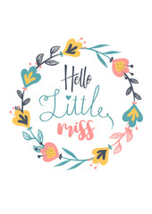 Hand-drawn fairy vector card