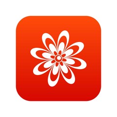 Flower icon digital red