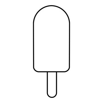 recommend clip art: Chocolate ice cream icon, outline line style