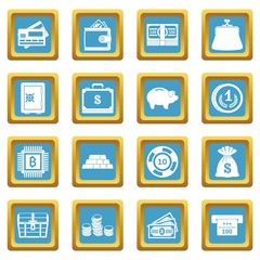 Different money icons azure