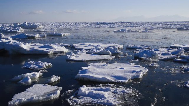 オホーツク海の流氷