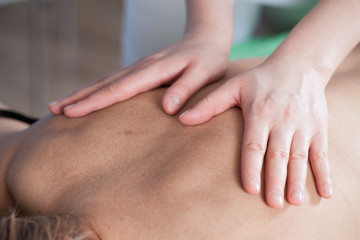 Fototapeta na wymiar rehabilitation - spine massage