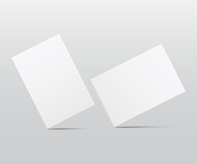 Flyer mockup vector illustration