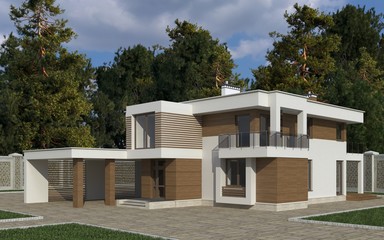 Building Photo Realistic Render 3D Illustration