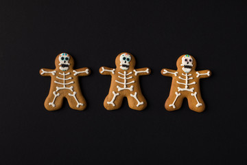 halloween skeleton cookies