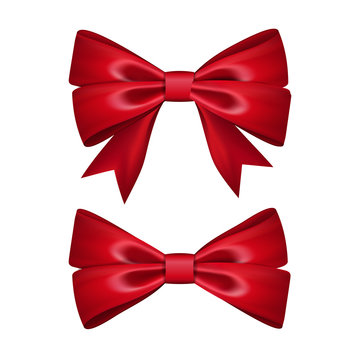 Red silk ribbon bow stock image. Image of tape, decoration - 51270639