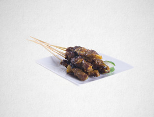 Satay or Asian Satay on a background.