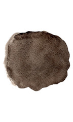 Watercolor design dark brown circle