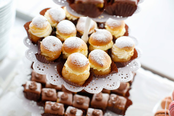 Close up of homemade sweet cakes