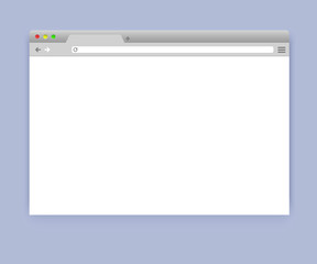 Simple blank browser window mockup