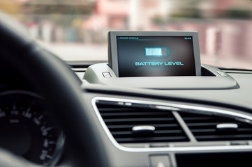 Information about battery level in electric car