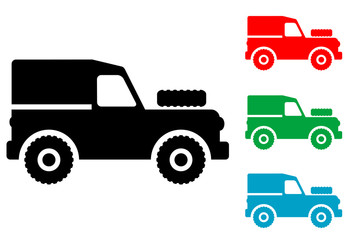 Icono plano Land Rover varios colores