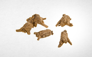 Ginseng or Dried Ginseng on a background.
