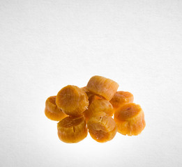 scallop or dried scallop on a background.