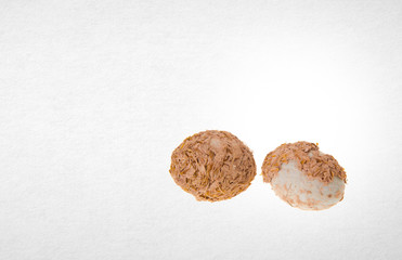 Century Eggs or Oriental Century Eggs on a background.