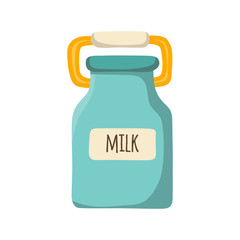 Vector cartoon milk can