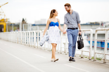 Couple enjoying time spent outdoors