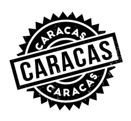 Caracas rubber stamp. Grunge design with dust scratches. Effects can be easily removed for a clean, crisp look. Color is easily changed.