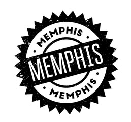 Obraz premium Memphis rubber stamp. Grunge design with dust scratches. Effects can be easily removed for a clean, crisp look. Color is easily changed.