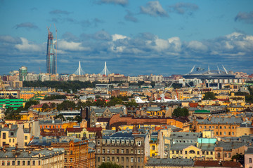 Fototapeta na wymiar Top view of St. Petersburg