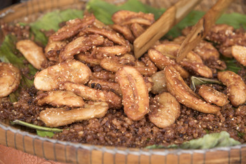 Typical cuban dish - fried sliced banana