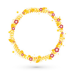 floral frame circle
