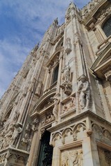 The famous Milan Cathedral (Duomo di Milano) in Milan, Italy.
