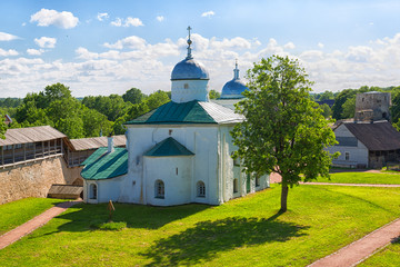 St. Nicholas Cathedral, Izborsk fortress, Russia.