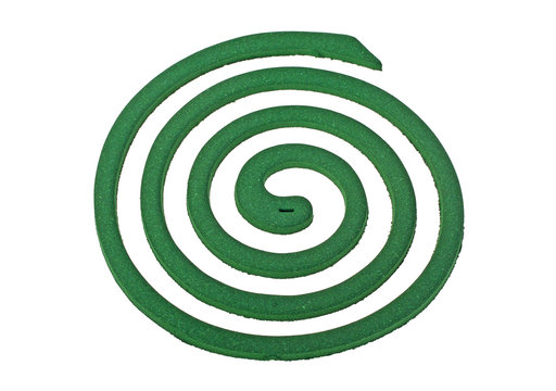 Mosquito repellent coil isolated on a white background