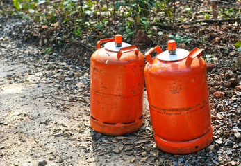 Bombonas de butano, suministro rural