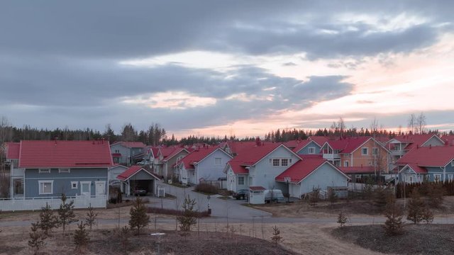Kerava, Finland in spring timelapse video
