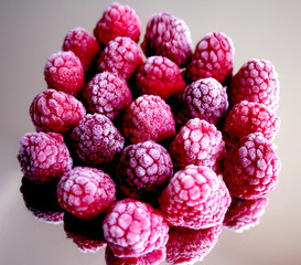 Frozen raspberries