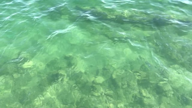 Water in the lake sevan close-up Armenia
