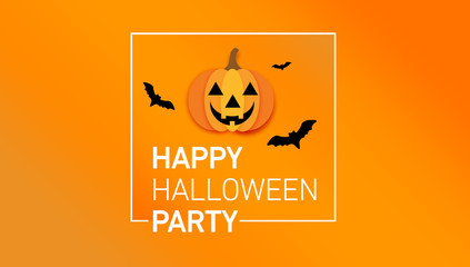 Happy Halloween Party greeting card Calligraphic Background