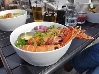 Fresh Norwegian seafood dish