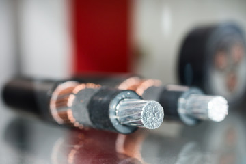 Cross section of high-voltage cable.