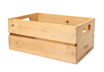 Modern wooden box with clipping path. These crates are very handy to store all kinds of things.