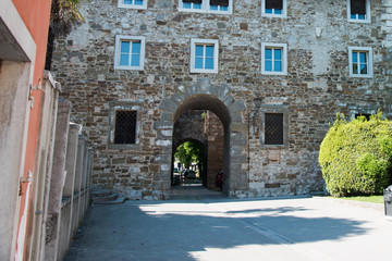 Fortress of Gradisca d'Isonzo. Huge walls and bastions.