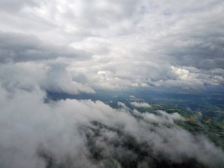 Fototapeta na wymiar Hoherodskopf im Vogelsberg aus der Luft