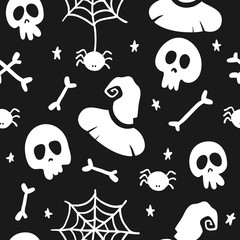 Materiał do szycia Vector seamless pattern for Halloween.