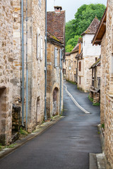 Carennac. Rue du village. Lot. Occitanie